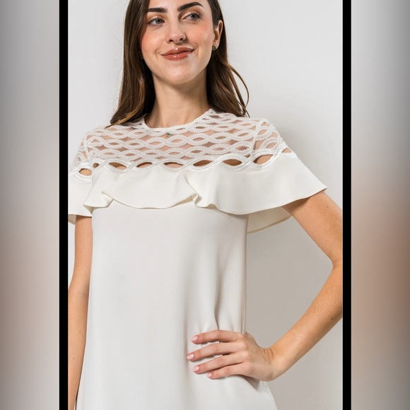 Jonathan Simkhai White Caped Dress - Picture 1 of 7